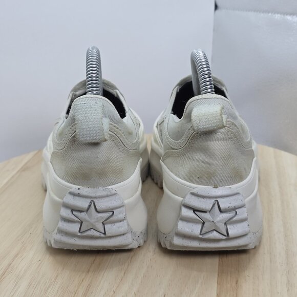 Womens 7.5 - Converse Quilted Run Star Hike Platform Sneaker Khaki WhiteA03959C - Picture 6 of 11